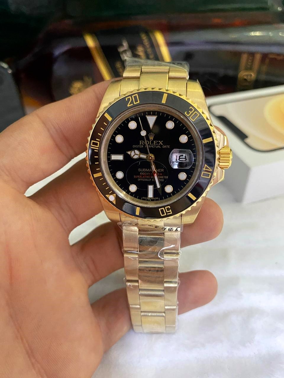Réplica de Relógio Rolex Submariner Dourado