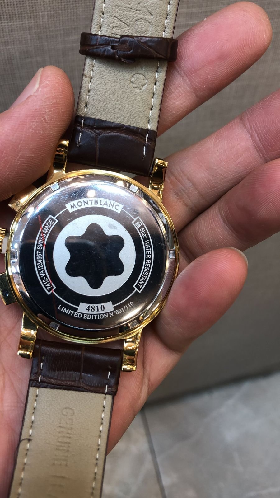 Réplica de Relógio Montblanc Chronograph New Dourado White - Imagem 2